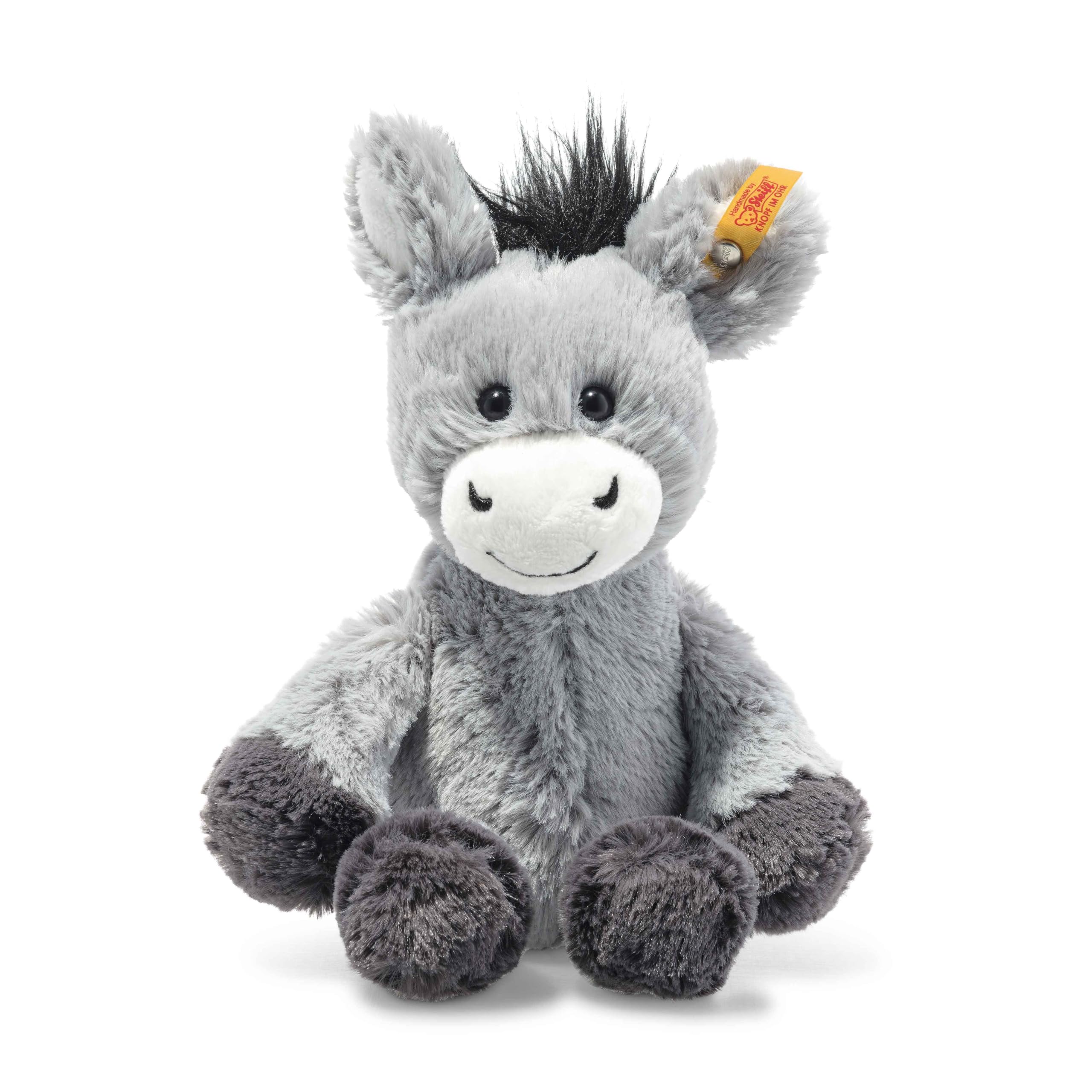 81hRleeSsUL Steiff Kuscheltier Dinkie Esel, Süßes Stofftier mit Kunststoffaugen, Kinder, Jungen & Mädchen, Friends, Plüschtier 20 cm - Image 1